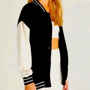 Z Supply Varsity Bomber Jacket M